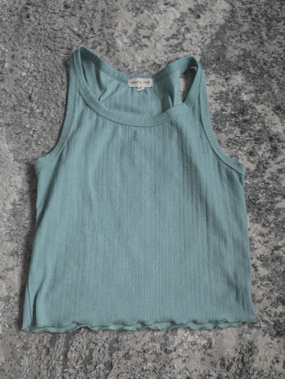Heart Hips Light Sage Ribbed Racerback Tank